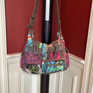 Desigual La Vida es Chuda large Purse